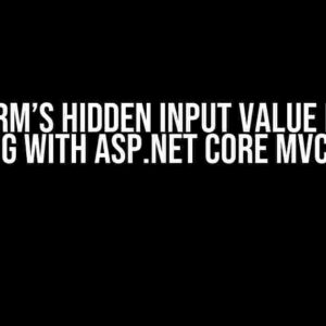 Pass form’s hidden input value in query string with ASP.NET Core MVC view