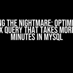 Solving the Nightmare: Optimizing a Complex Query that Takes More than 8 Minutes in MySQL